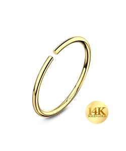 14K Gold Circular Nose Ring 14KY-NSKR-0